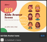 60 Kids Avatar Icons.webp