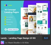 Landy - Landing Page Design UI Kit.webp