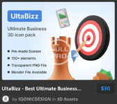 UltaBizz - Best Ultimate Business 3D Icons Pack.webp