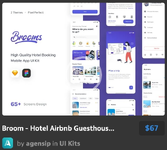 Broom - Hotel Airbnb Guesthouse Booking Mobile App UI Kit.webp