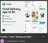 Foodie – Food Restaurant Delivery Mobile UI Kit.webp