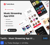 Tunify - Music Streaming App UI Kit.webp