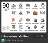 90 Business Icons - Vivid Series.webp