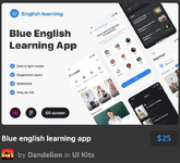 Blue english learning app.webp