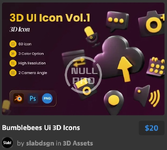 Bumblebees Ui 3D Icons.webp