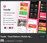 Foode - Food Delivery Mobile App UI Kit.webp