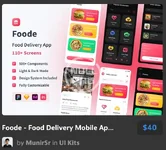 Foode - Food Delivery Mobile App UI Kit.webp