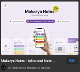 Makarya Notes - Advanced Note Taking App - Design System & UI Kit.webp