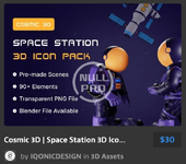 Cosmic 3D Space Station 3D Icon Pack.webp