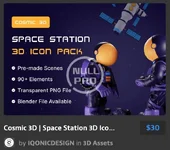 Cosmic 3D Space Station 3D Icon Pack.webp