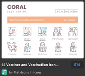 65 Vaccines and Vaccination Icons Coral Series.webp