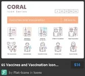 65 Vaccines and Vaccination Icons Coral Series.webp