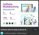 Coffinite Work & Daily Activity Illustration Kit.webp