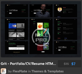 Grit - Portfolio CV Resume HTML Template.webp