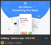 Deliking - Delivery App iOS Ui Kit.webp