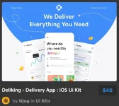 Deliking - Delivery App iOS Ui Kit.webp