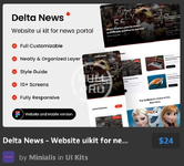 Delta News - Website uikit for news portal.webp