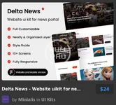 Delta News - Website uikit for news portal.webp