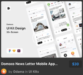 Domoco News Letter Mobile App UI KIT.webp