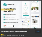 Socialize - Social Media Mobile App Ui Kit.webp