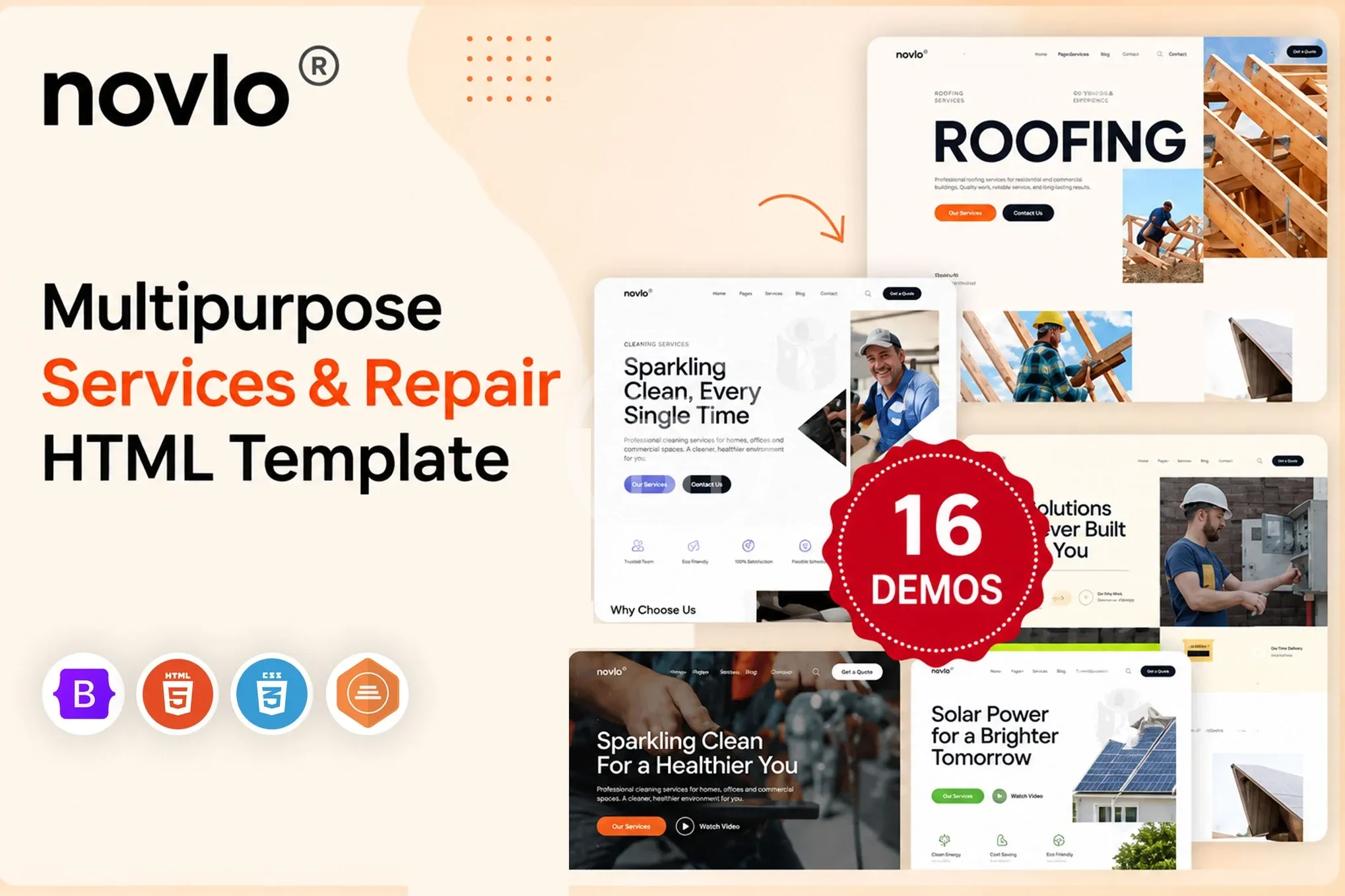 Novlo – Multipurpose Services HTML Template 2026-10-06 | NullPro GPL ...