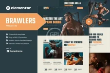 Brawlers - Martial Arts Elementor Template Kit 1.0.0 | NullPro GPL ...